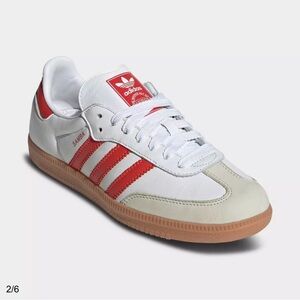 Adidas Sambas White/Red Sneakers Women’s 7.5